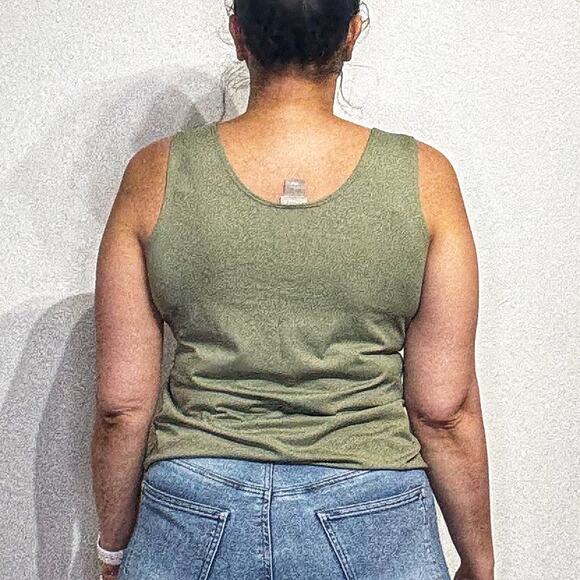 Chico's Green Sleeveless Fitted Cami Sz 2/L - Picture 10 of 12